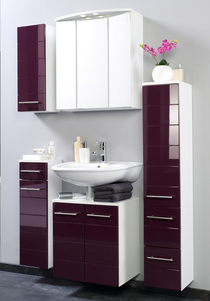 welltime Hängeschrank »Porto« Breite 25 cm, mit hochglänzenden Fronten