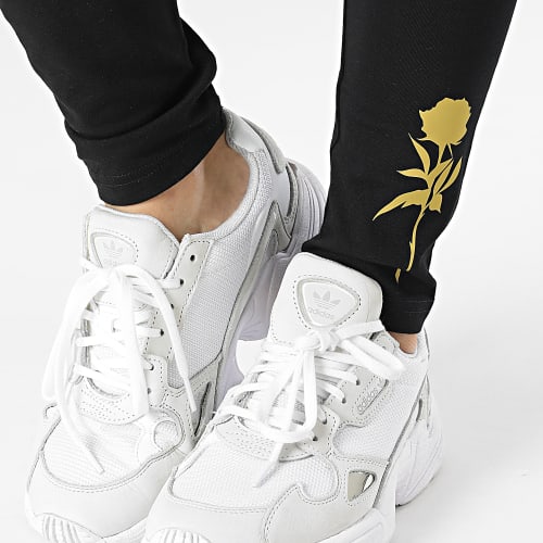 Legging Femme Rose Noir Doré