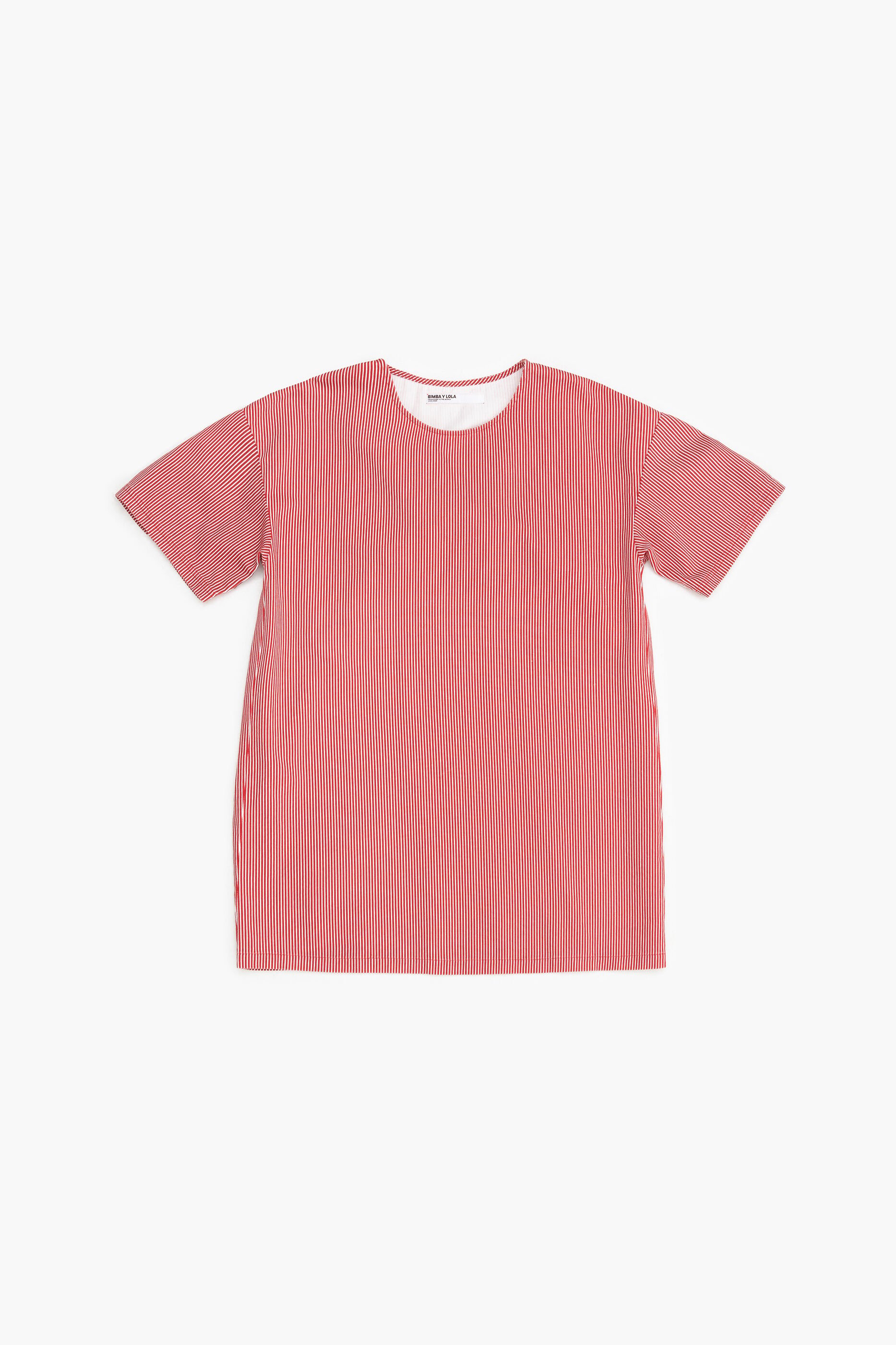 Vestido curto de jeans vermelho