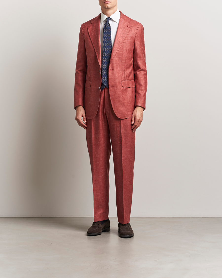 Oscar Jacobson Fellow EVO Wool/Silk/Linen Blazer Red