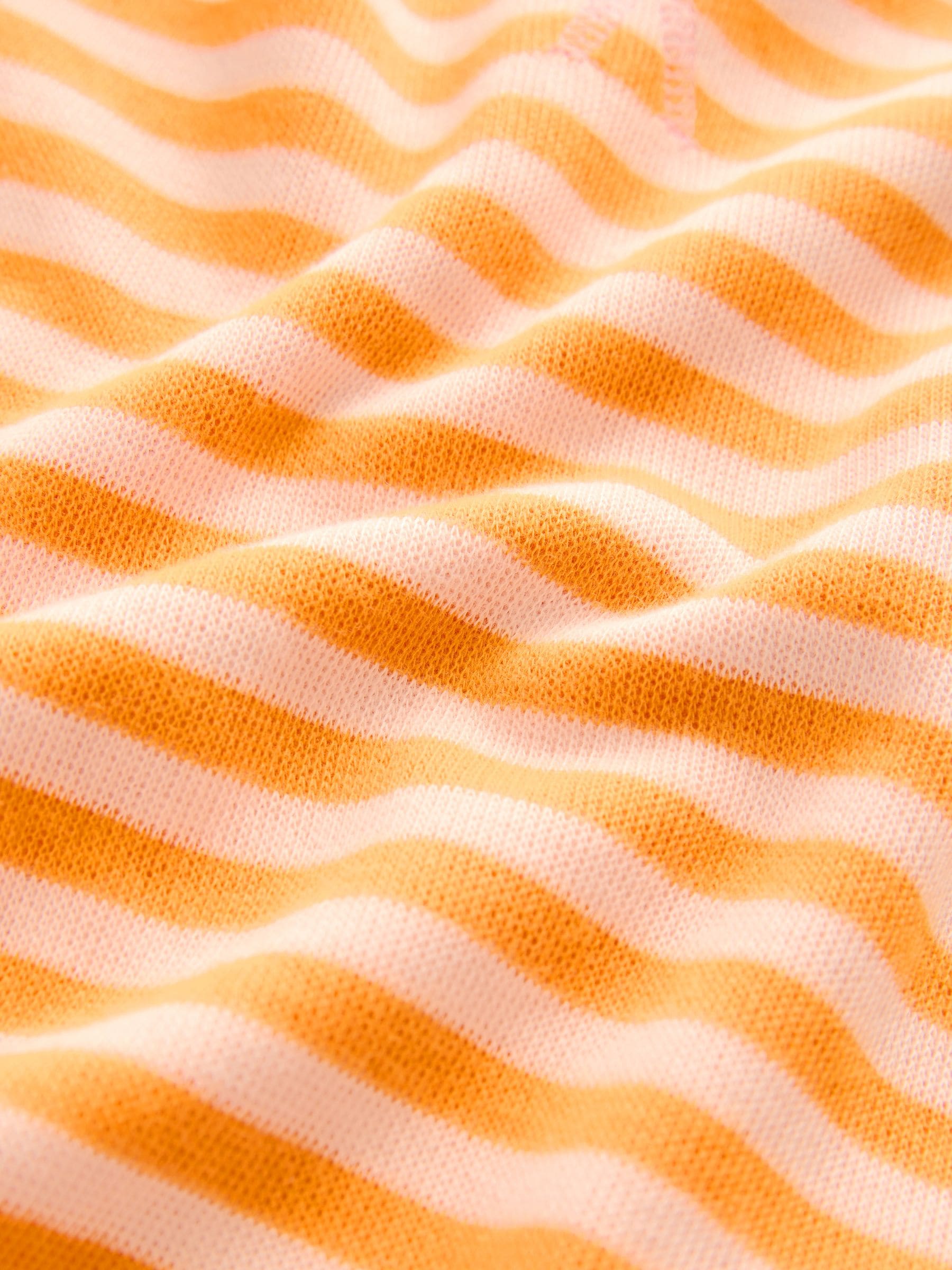 Oranje/roze - Oversized behaaglijke ribbelsweatshirt (3 - 16 jr)