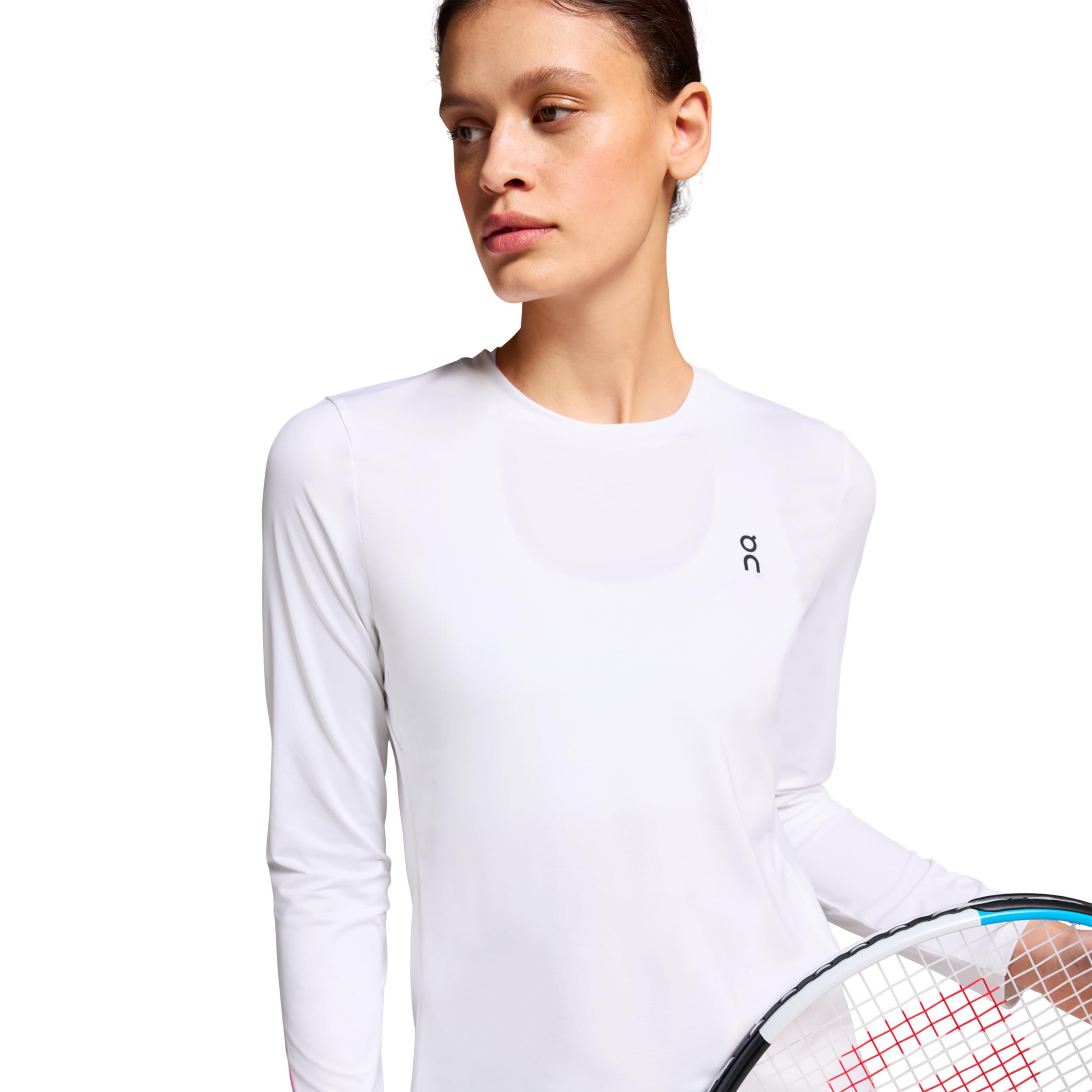 On Court Haut Manches Longues Femmes - Blanc