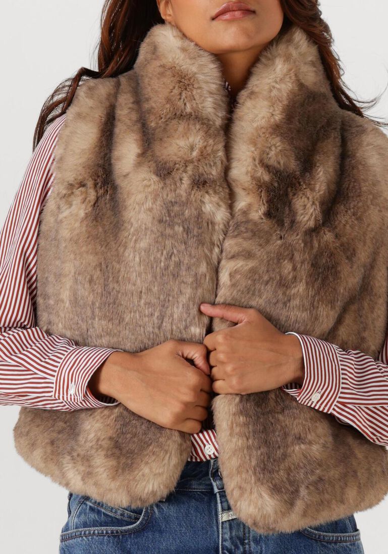 zand vanessa bruno faux fur jas marcello vest