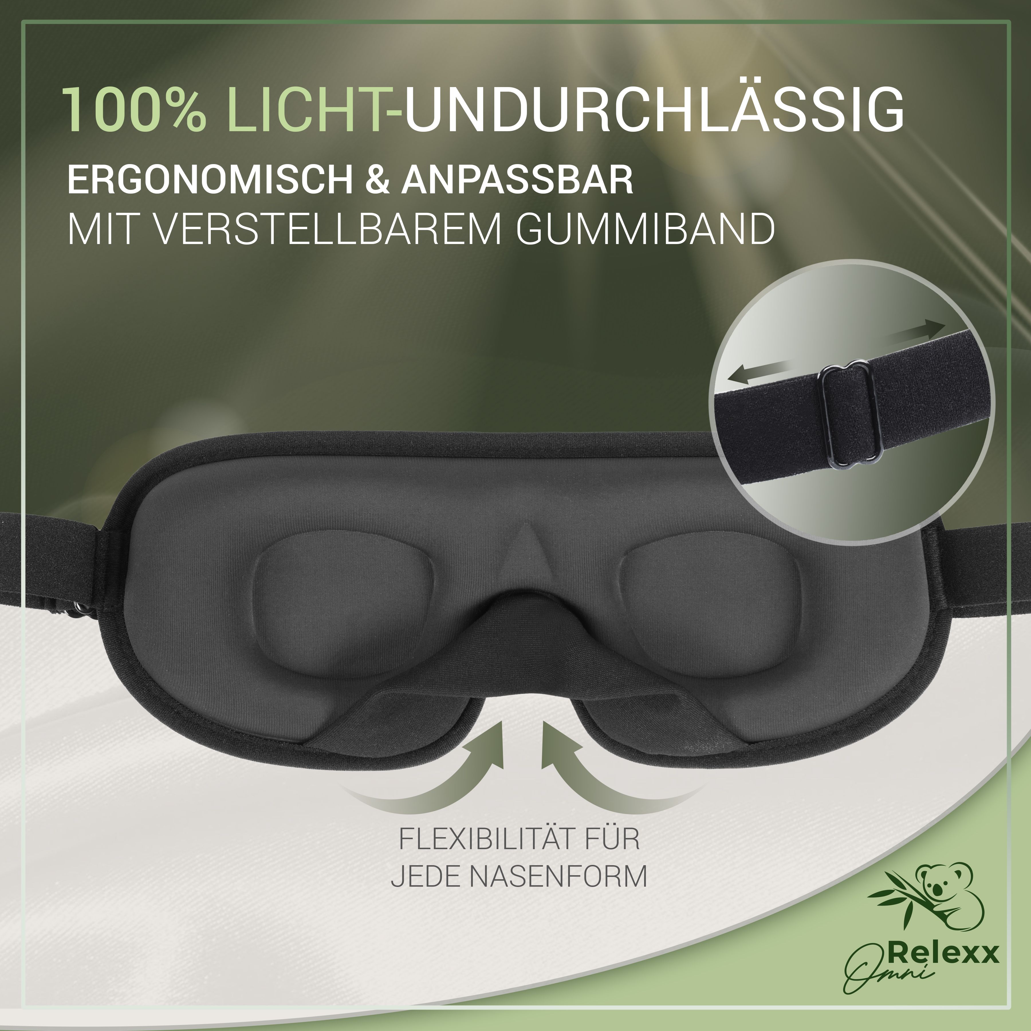 OMNIRELEXX® Atmungsaktive 3D SCHLAFMASKE