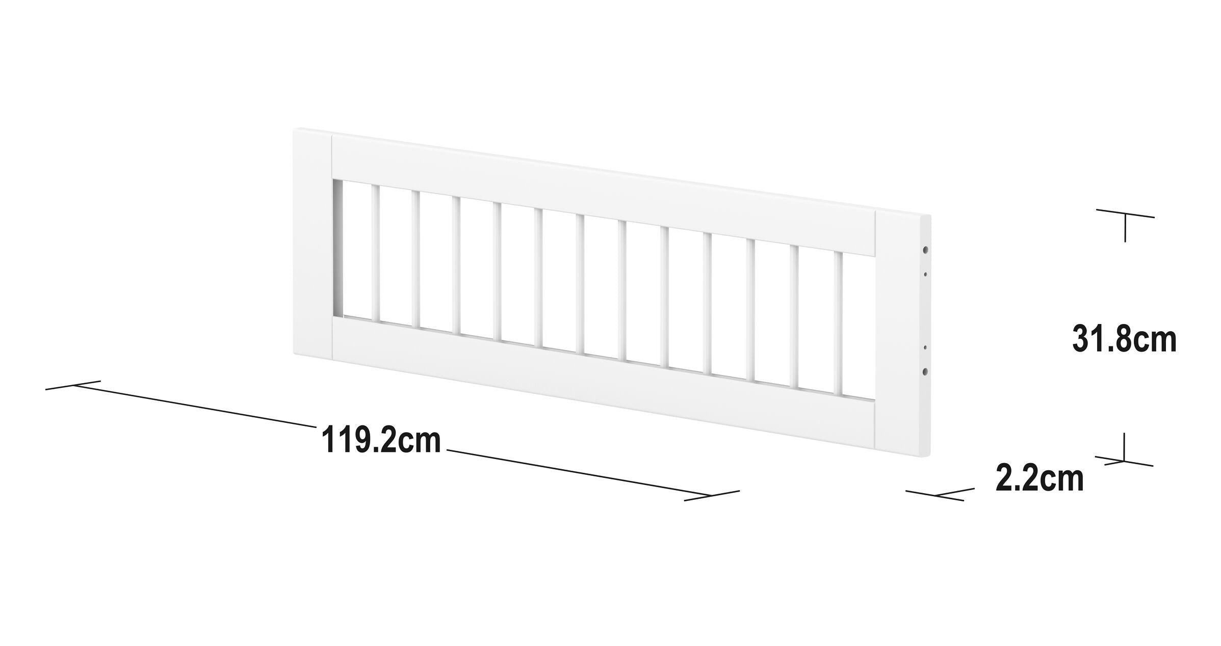 Flexa WHITE Absturzsicherung 1/2 - Weiss / B: 119.0 cm x T: 2.0 cm x H: 32.0 cm