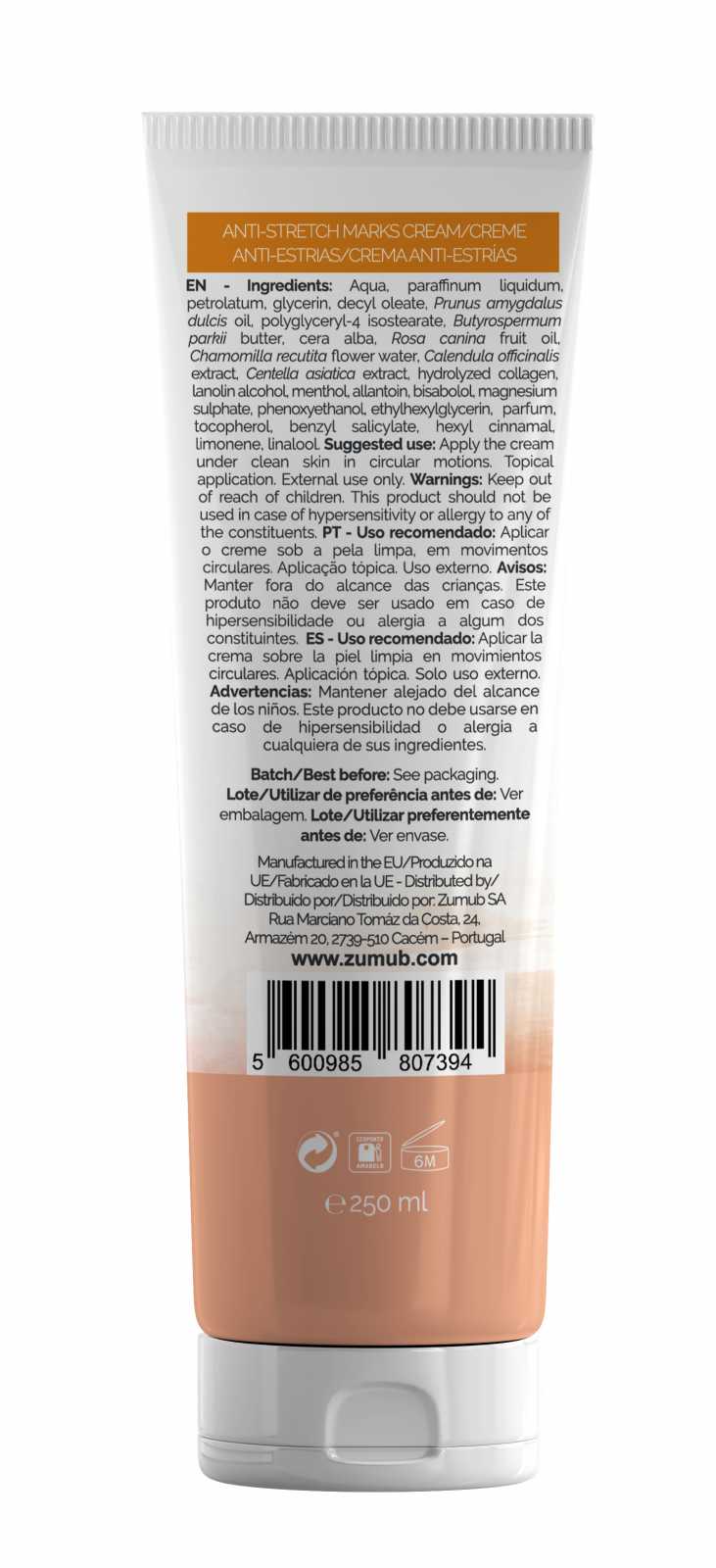 Creme antiestrias Zumub 250 ml