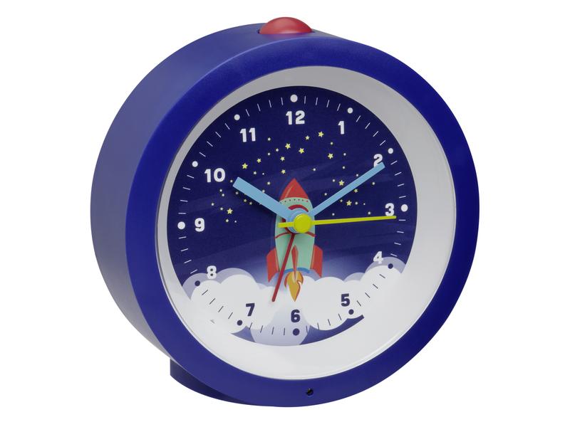 TFA Dostmann Wecker mit Kindermotiv Blau Kinder Analog- Wecker