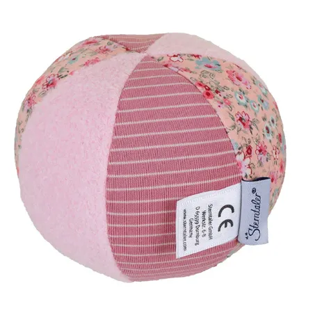 Sterntaler Ball in Rosa groß mit Rassel, 9 cm