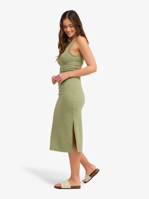 Good Keepsake Robe midi Vert Femme