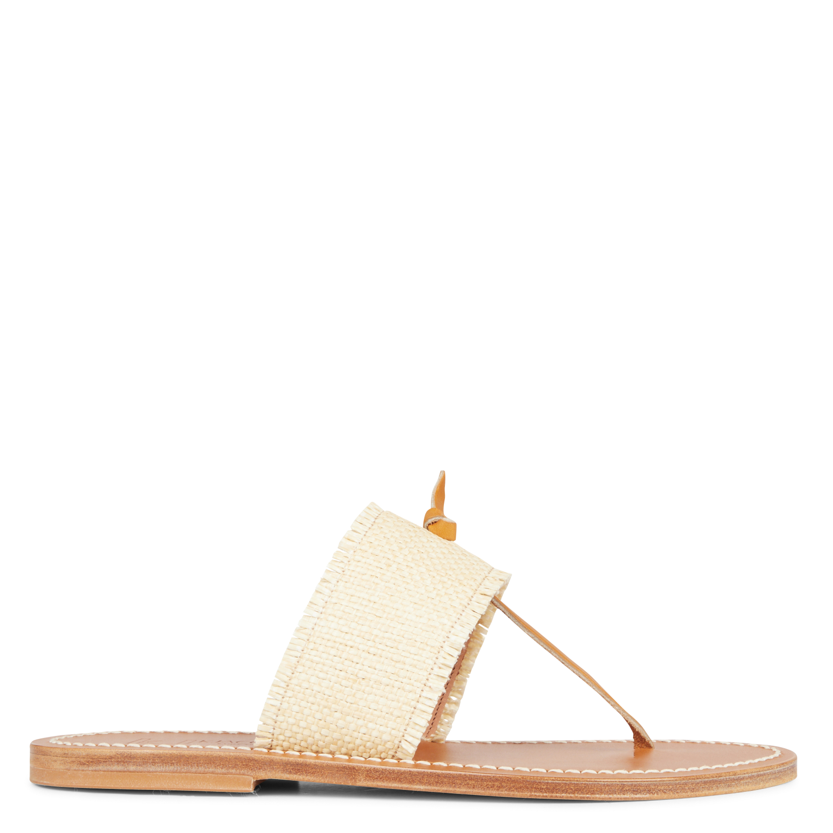 WOURI - Sandales plates en cuir | Marron