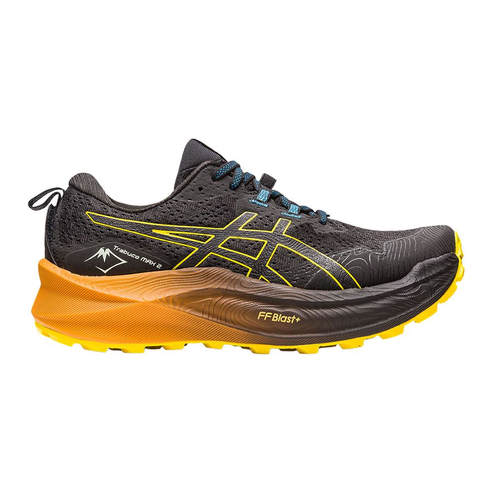 Asics TRABUCO MAX 2 - Chaussures trail Homme black/golden yellow