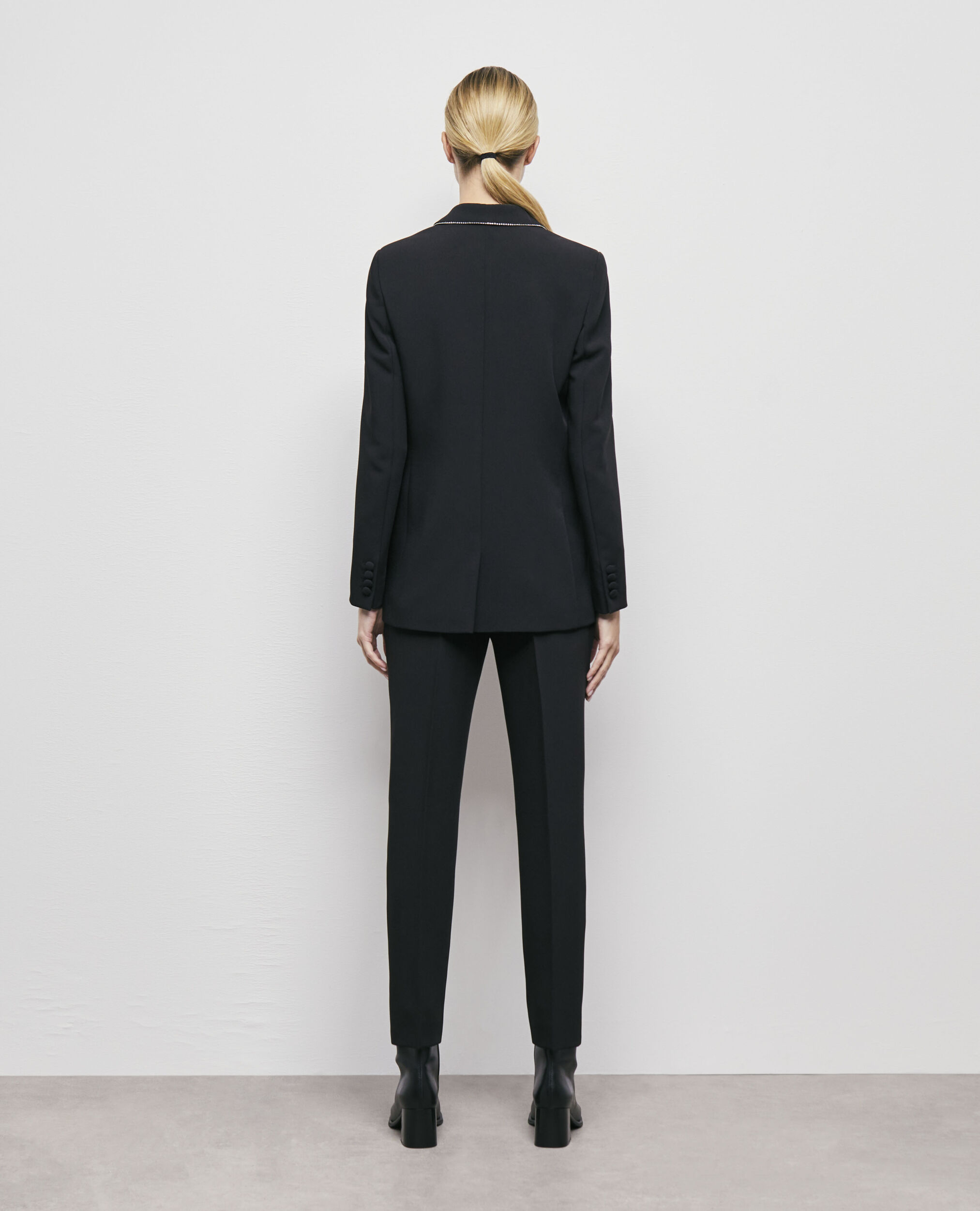 Veste de costume détails strass noir