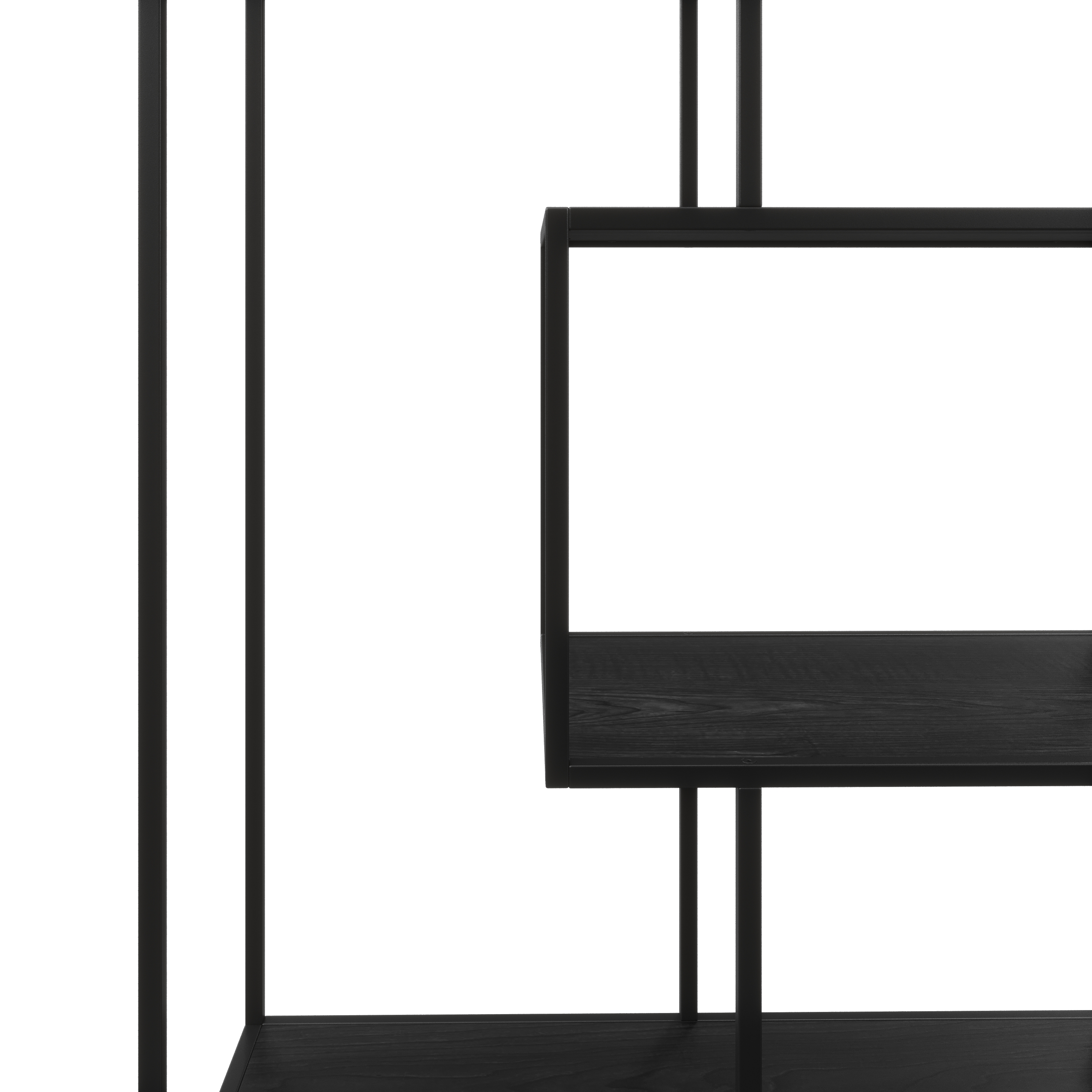 Bücherregal SEAFORD 77 x 185 cm schwarz
