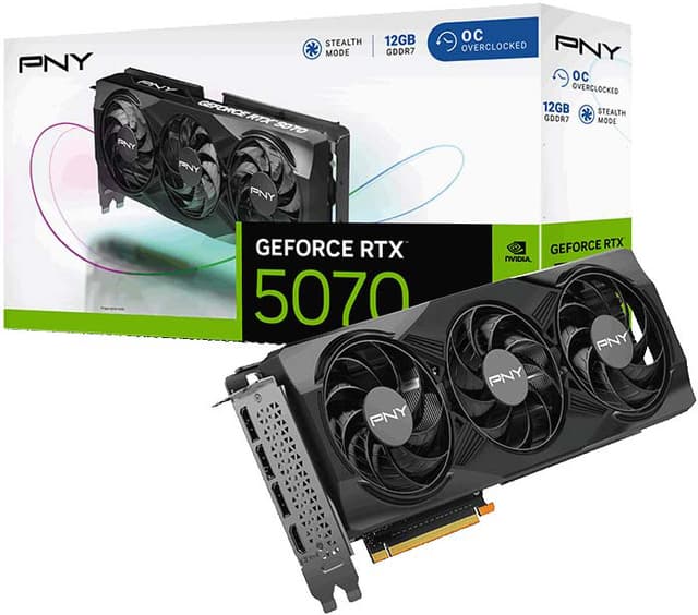 PNY GeForce RTX 5070 12GB 3X OC grafikkort