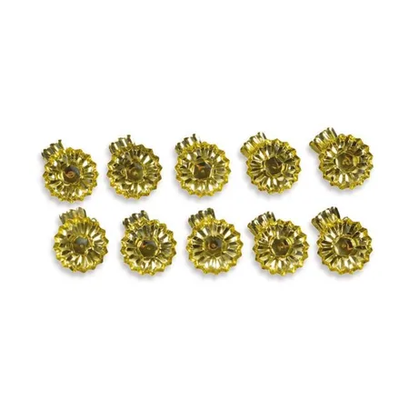 Riffelmacher Baumkerzenhalter gold Zapfenform 15 mm, 10er Packung