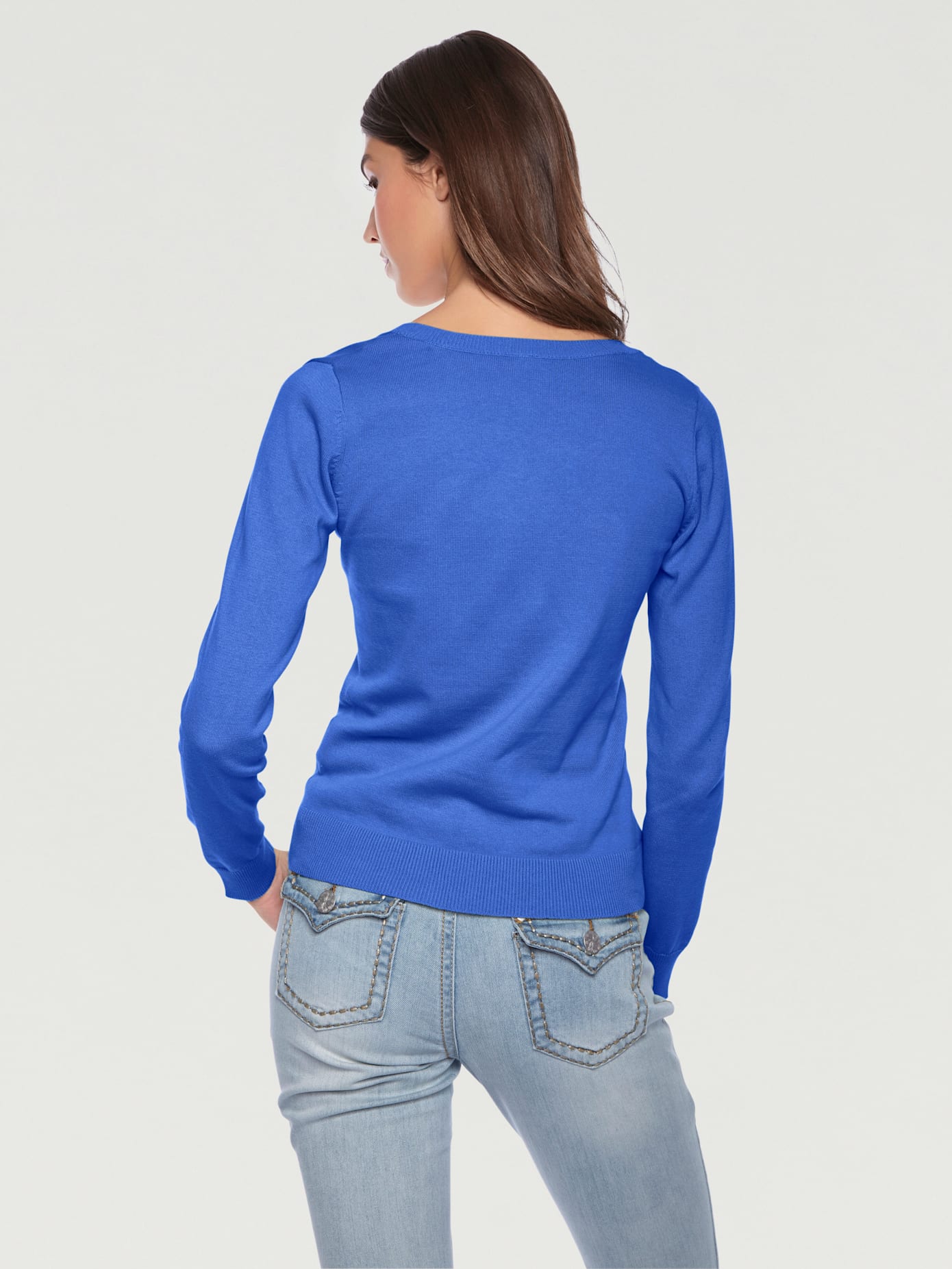 Pull col rond basique et facile à associer, coloris tendance