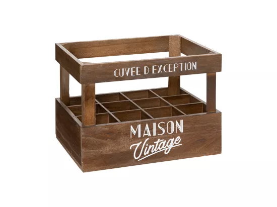 Porte Bouteilles en Bois capacité 12 Bouteilles H 40 cm