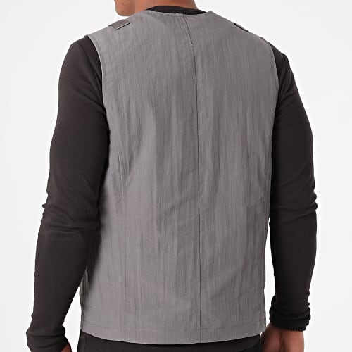 Veste Zippée Sans Manches 7050 Gris Anthracite