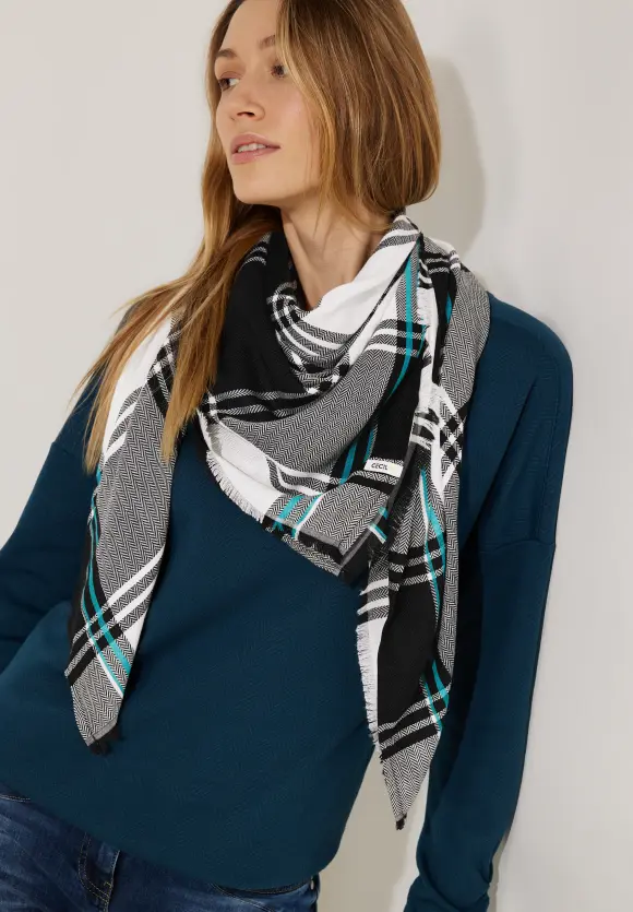 Karomuster Tuch - Black
