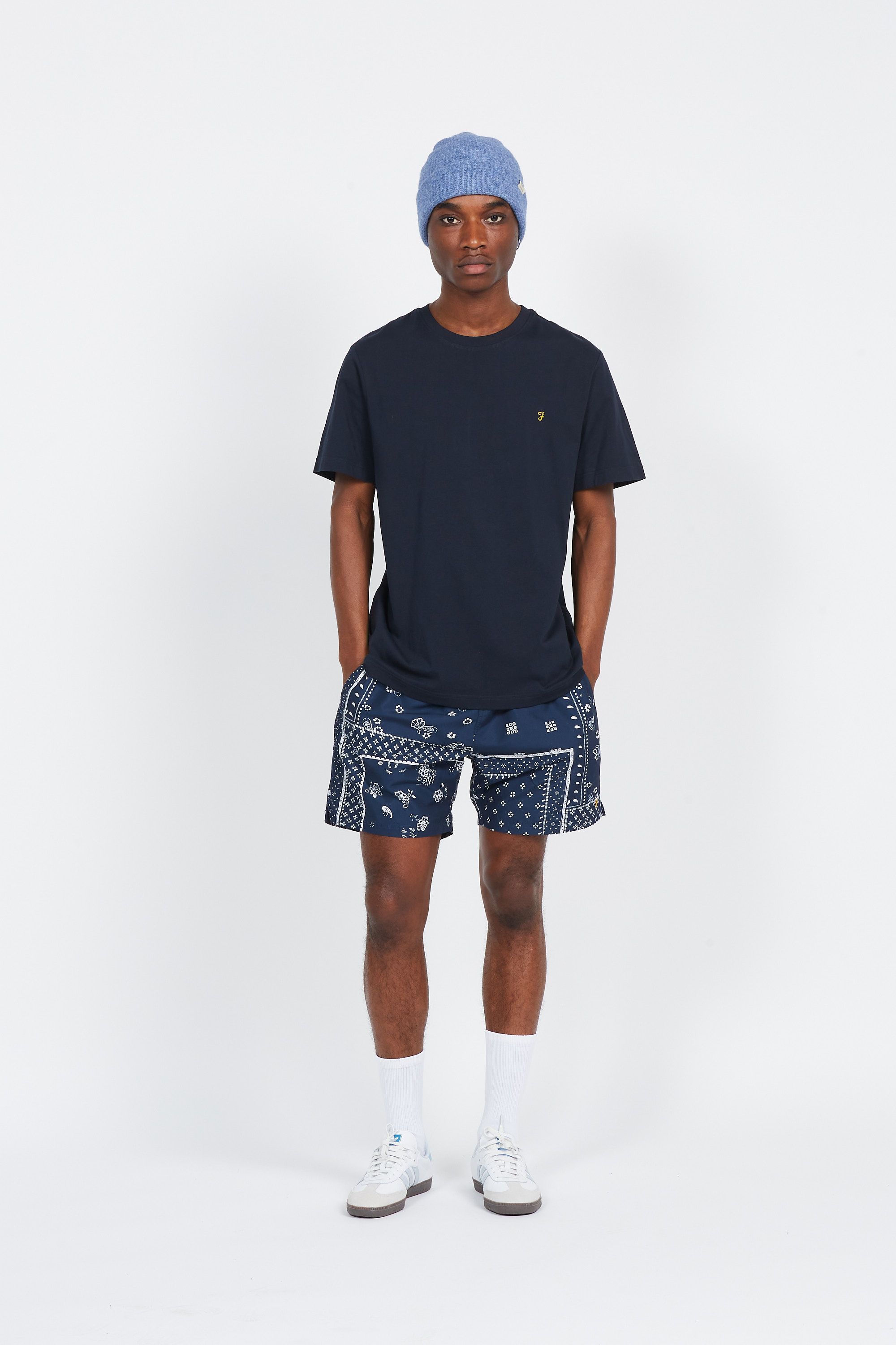 FARAH T-shirt DANNY REG SS TEE Bleu