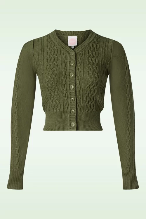 Emmy Design The Ice Breaker cardigan in bosgroen