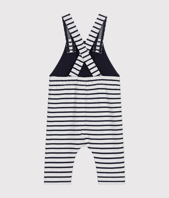 Salopette longue en double jersey rayée bébé