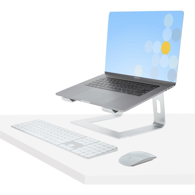 StarTech.com Support Ordinateur Portable (5kg) - Socle Ordinateur Portable en Aluminium, Argenté - Réhausseur PC pour MacBook Air/Pro, Dell XPS, Lenovo - Élévateur/Surélévateur Ergonomique pour Bureau