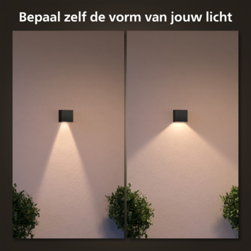 Philips Hue muurlamp Resonate Down zwart - wit en gekleurd licht 8W