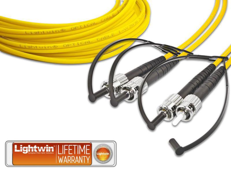 Lightwin LWL-Patchkabel Singlemode ST – ST, OS2, Duplex, 2 Singlemode ST-ST Duplex OS2 2 m