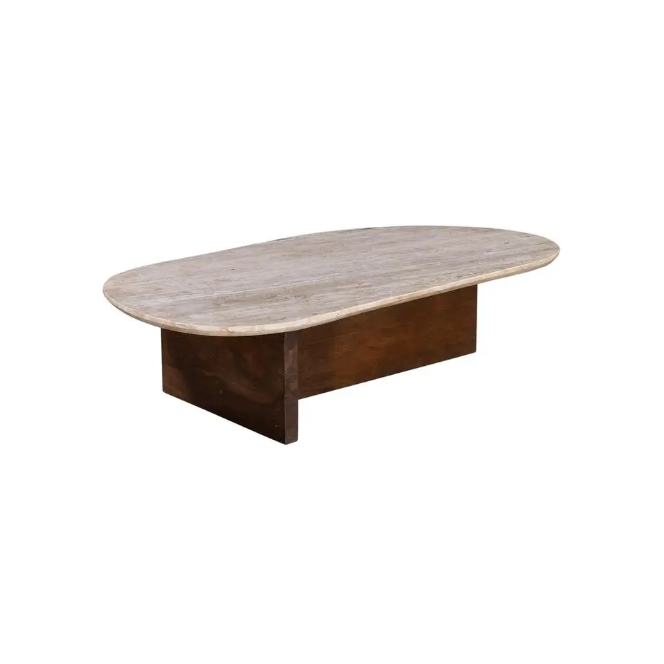 Salontafel Travertin 120cm - Japandi Stijl - Tafel Olaf