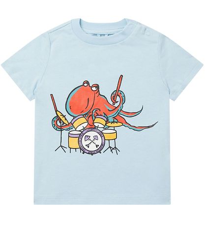 Stella McCartney Kids T-shirt - LyseBlå m. Bl?ksprutte
