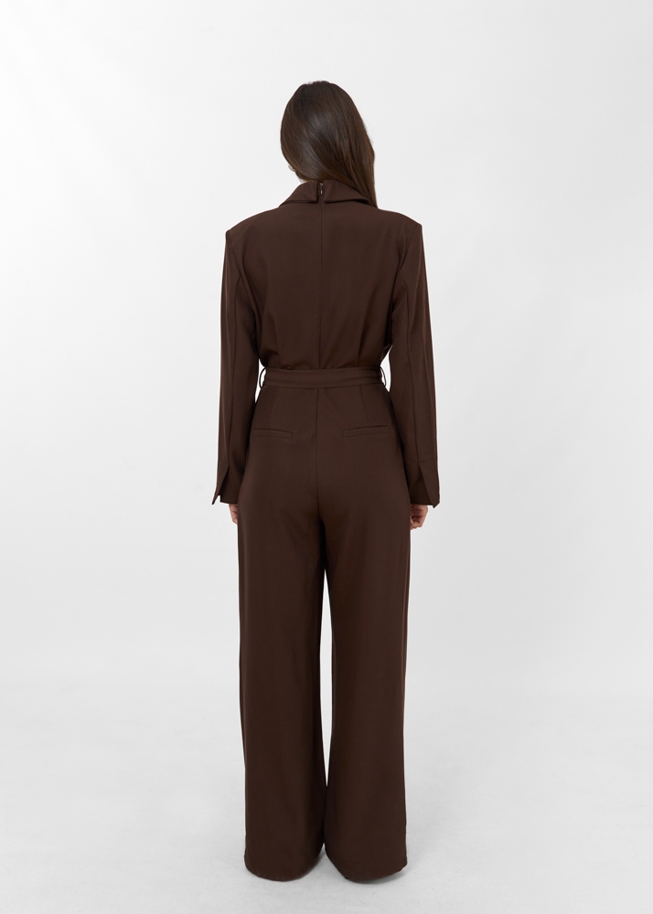 Audrey jumpsuit donker bruin