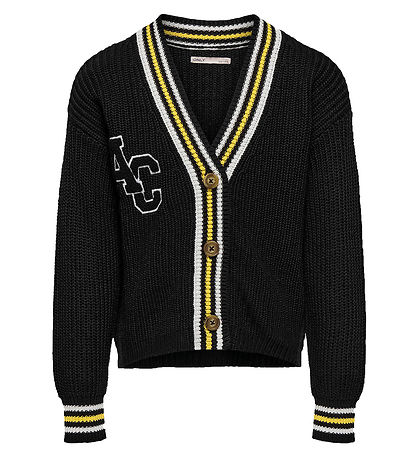 Kids Only Cardigan - Strik - KogFia - Blåck/w. Cloud d