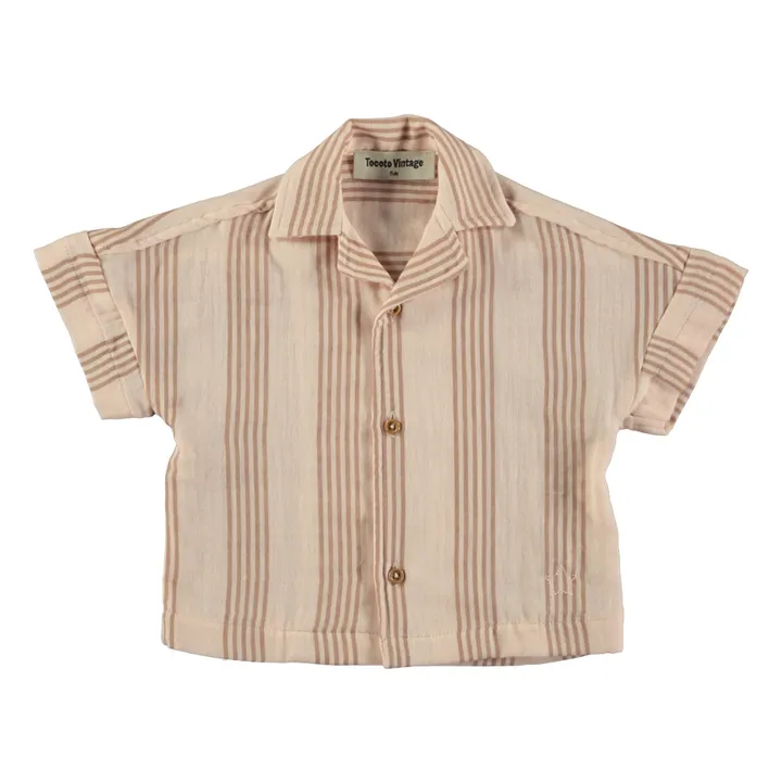 Tocoto Vintage Chemise Oversize Baby Rayure | Rose