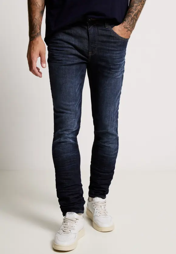 Slim Fit rinsed Jeans - dark blue rinsed wash