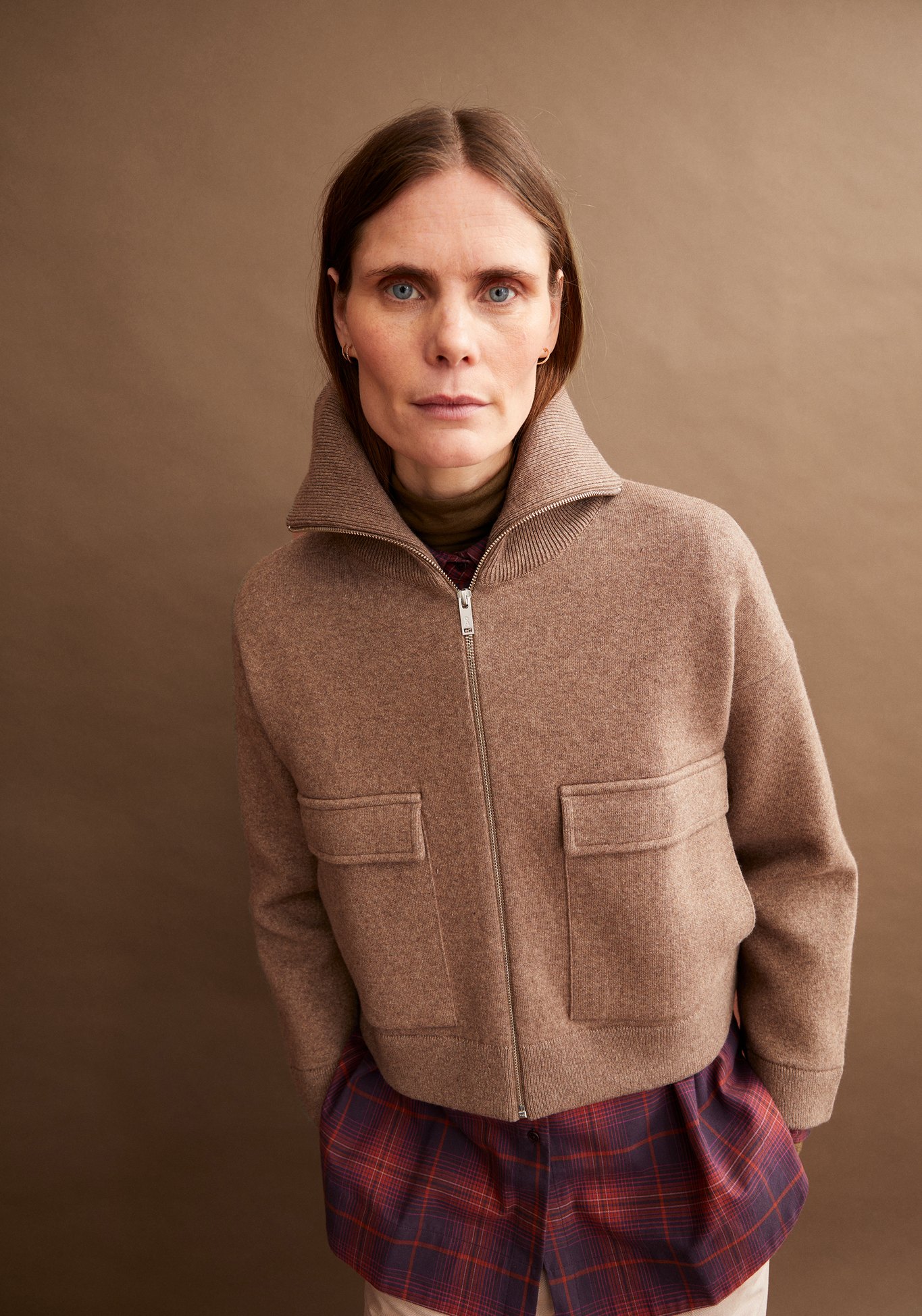 Armedangels Strickjacke Joaniaas Cinnamon Dust Melange