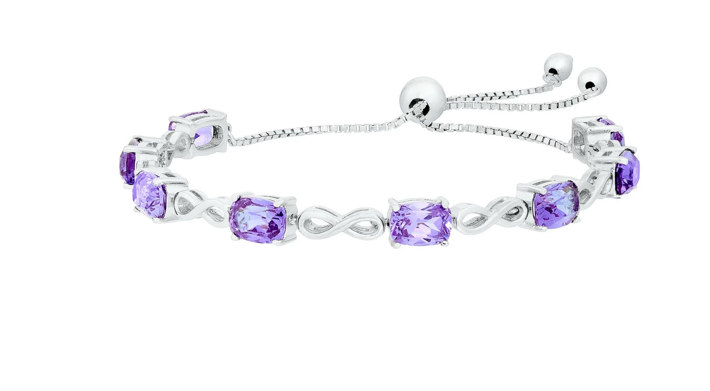 Edles Armband mit echt Amethyst