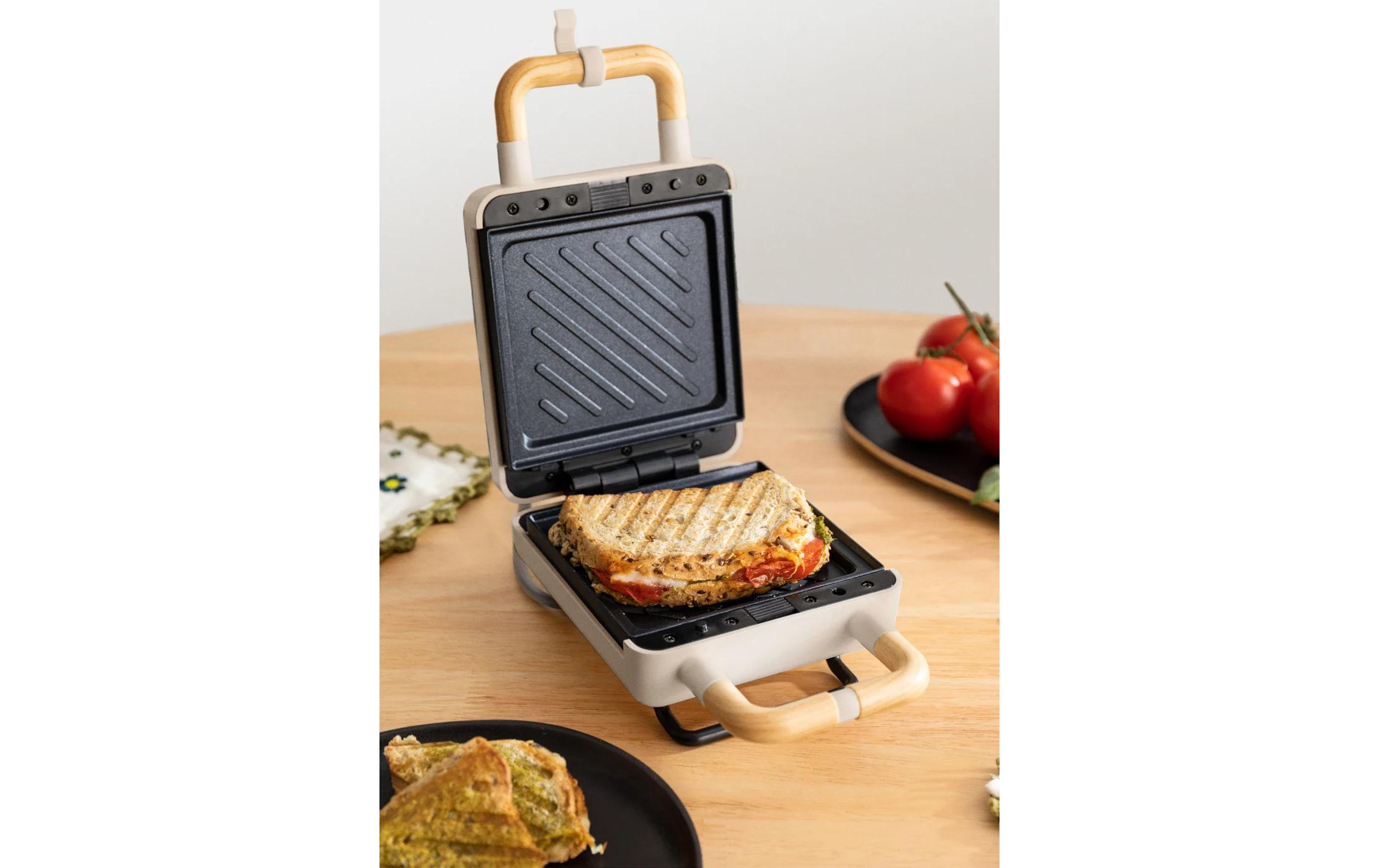 Waffeleisen Stone 2 in 1 Compact Sand2-in-1 Sandwich-Grill und Waffeleisen für vielseitigen Genuss