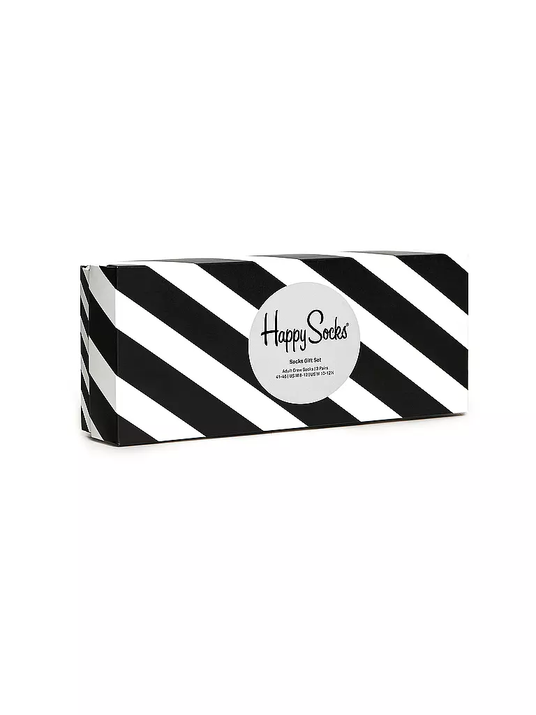 HAPPY SOCKS Herren Geschenkbox Socken BLACK & WHITE 4-er Pkg 41-46 black schwarz