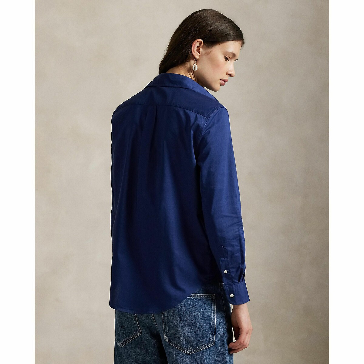 POLO RALPH LAUREN<br>Camisa reta de algodão