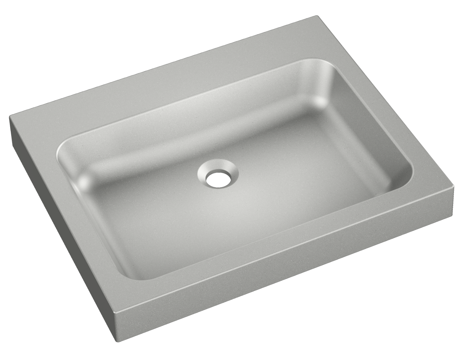 Kerra Milet wastafel 61x49x11cm licht grijs