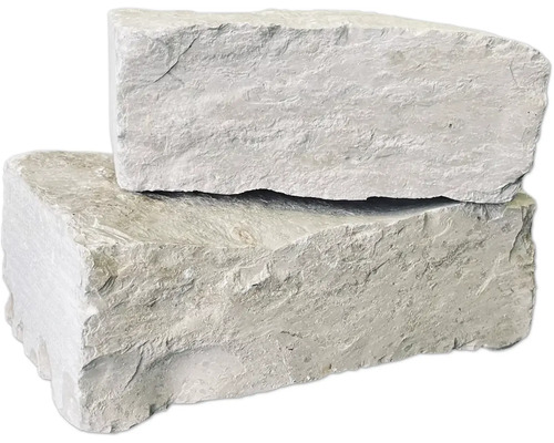 FLAIRSTONE wandsteen van Duitse Jurakalksteen, grijsgeel, 25/50 x 15/25 x 10/15 cm, PAL = 2 m² zichtbaar oppervlak
