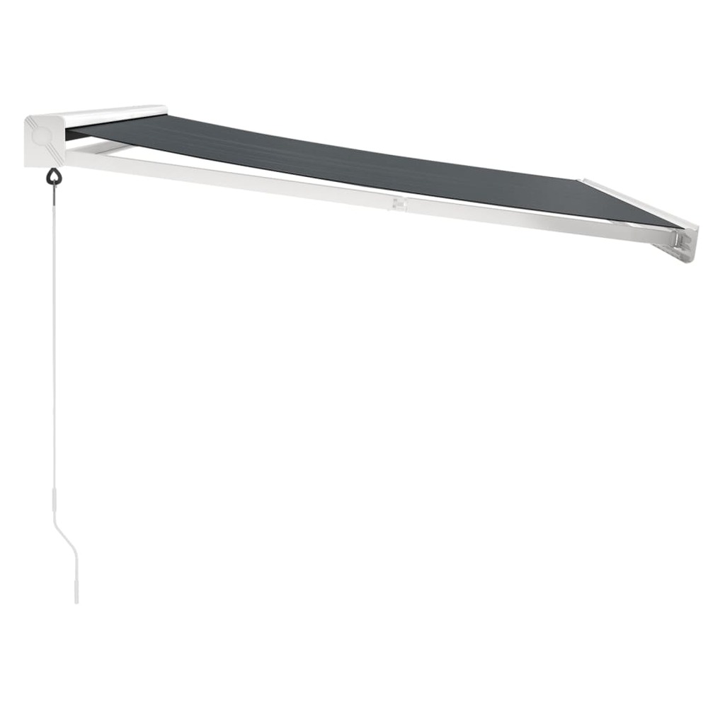Auvent rétractable anthracite 3,5x2,5 m tissu et aluminium