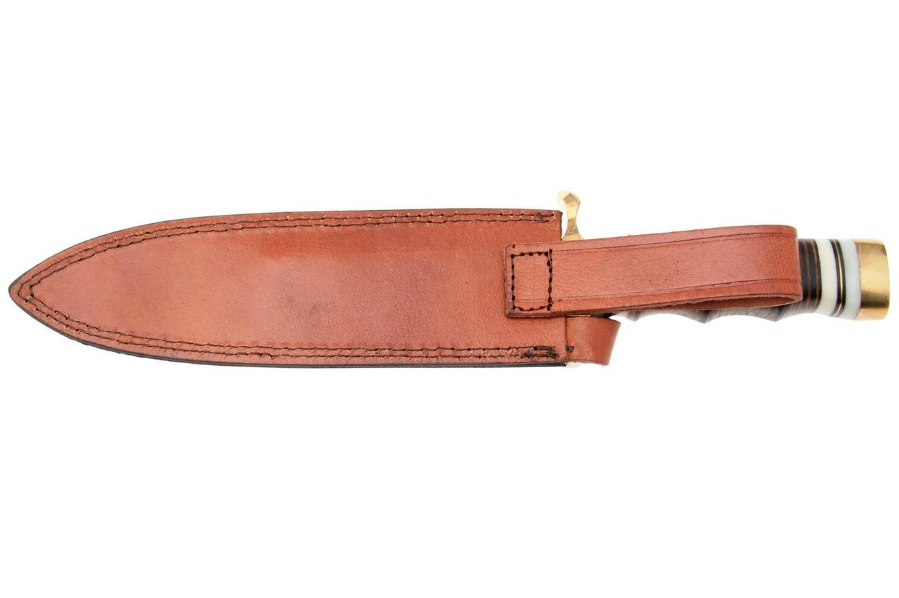 Rough Ryder Stacked Leather Bowie RR2203 vaststaand mes