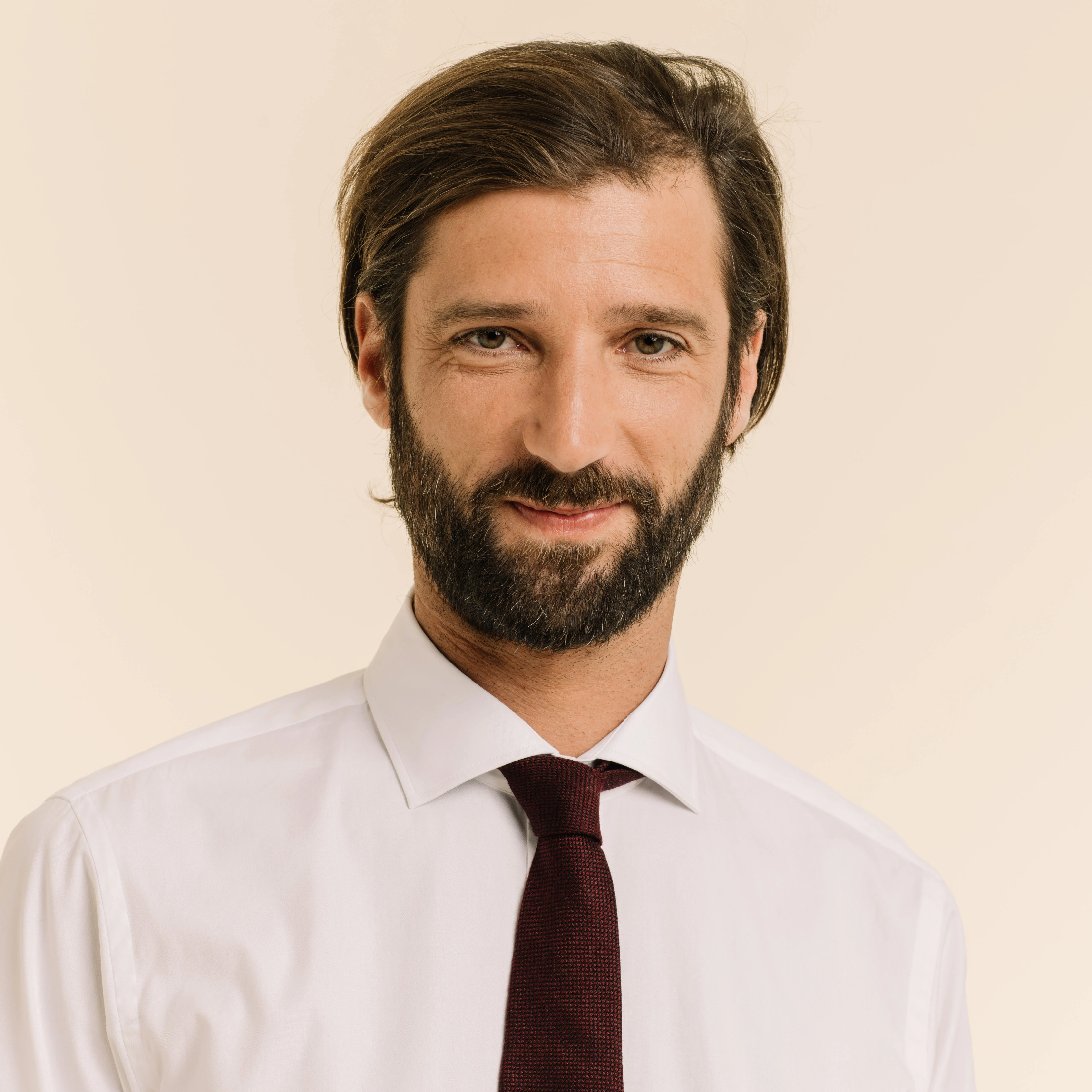 Burgundy tie in wool and silk