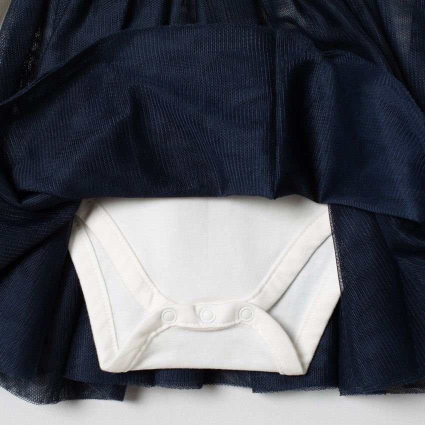 Robe manches longues effet 2 en 1 Minnie Disney - Ecru