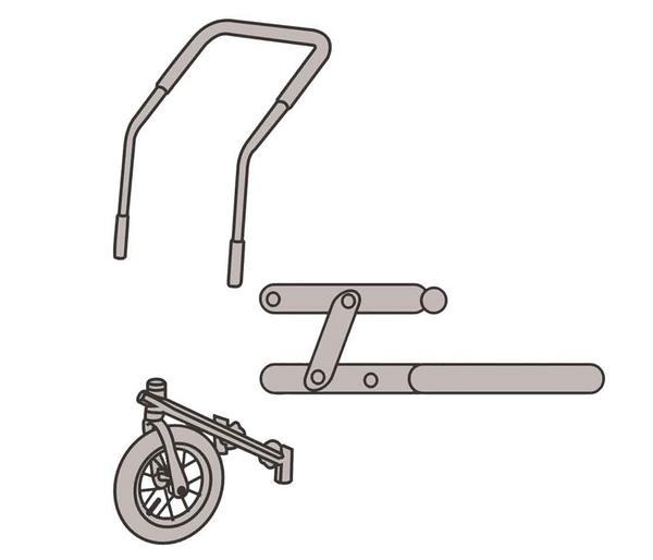 Nobby Jogger-Umbausatz für Fahrradanhänger L