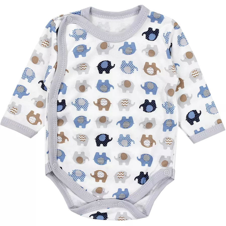 TupTam Baby Langarm Wickelbody im 5er Set mintweiß