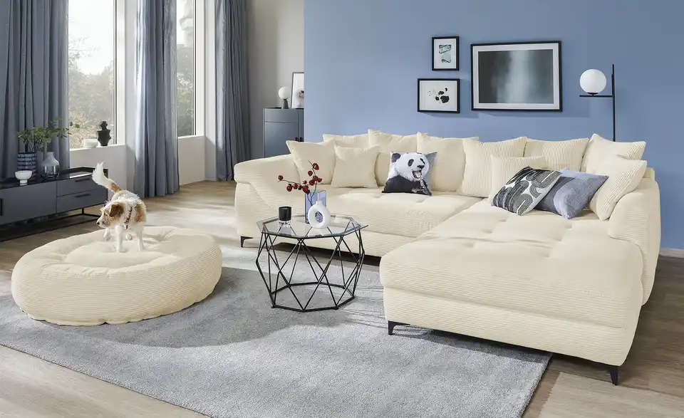 Ecksofa Jonna Creme rechts