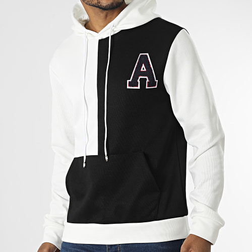 Sweat Capuche Blanc Noir